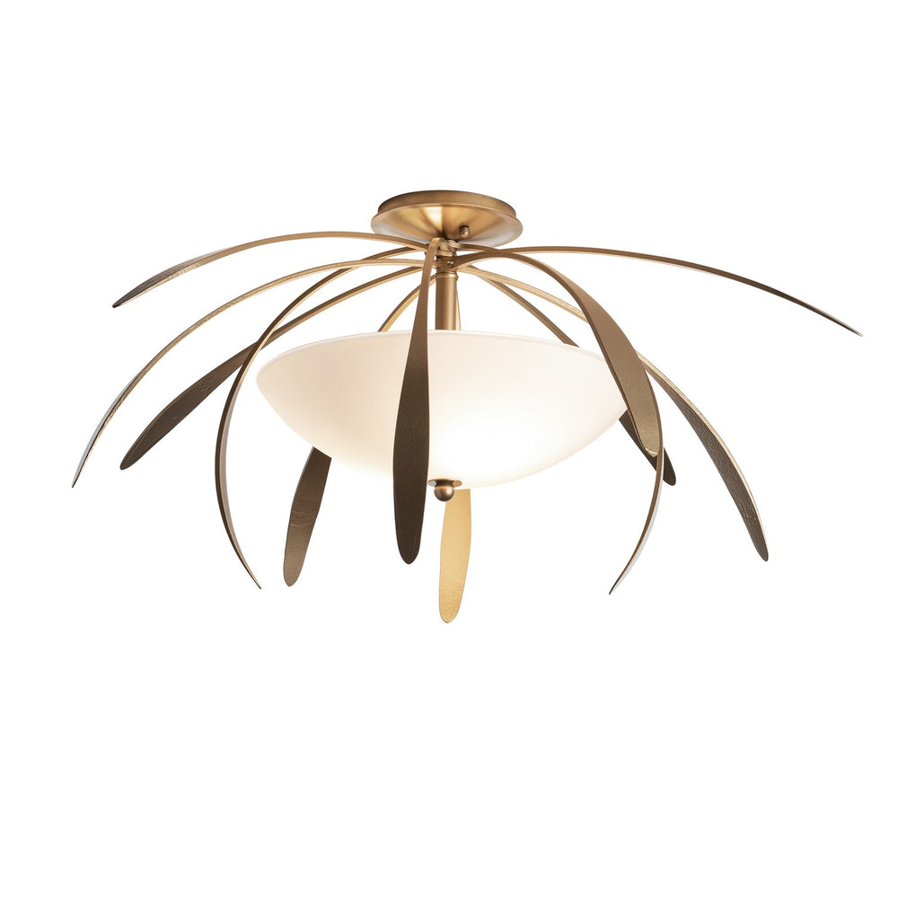 Hubbardton Forge - Two Light Semi-Flush Mount - Dahlia - Soft Gold- Union Lighting Luminaires Decor