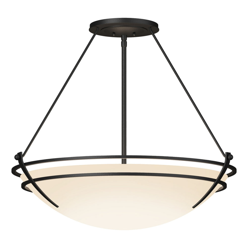 Hubbardton Forge - Three Light Semi-Flush Mount - Tryne - Black- Union Lighting Luminaires Decor