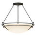 Hubbardton Forge - Three Light Semi-Flush Mount - Tryne - Black- Union Lighting Luminaires Decor