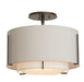 Hubbardton Forge - One Light Semi-Flush Mount - Exos - Dark Smoke- Union Lighting Luminaires Decor