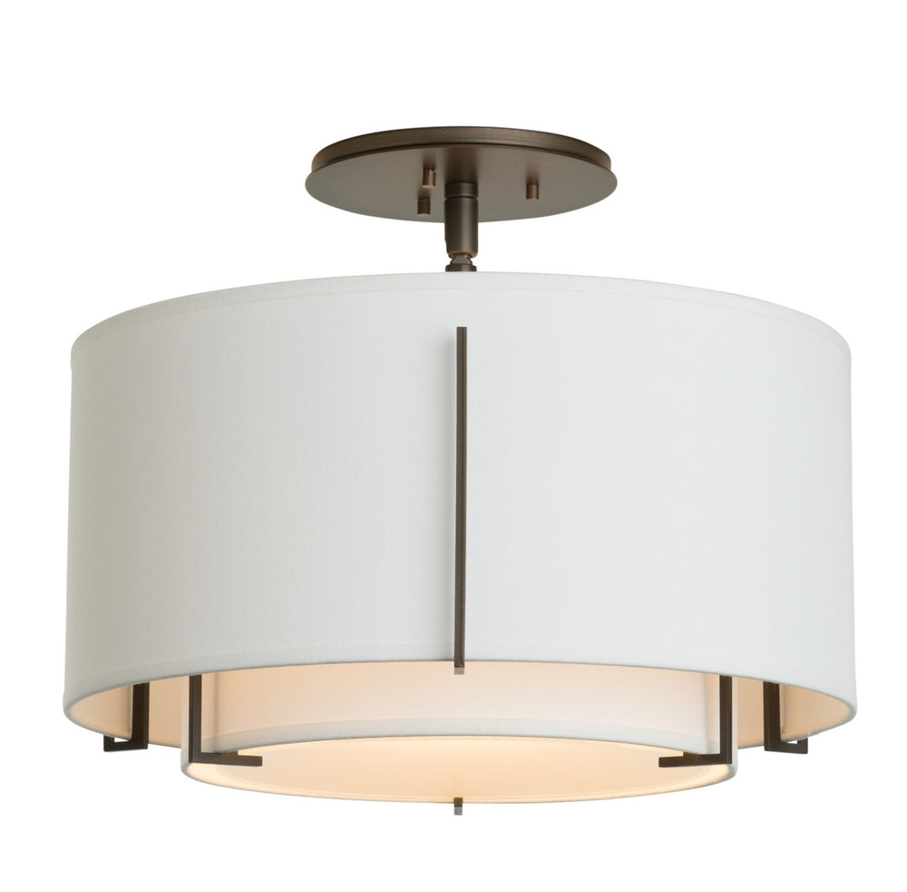 Hubbardton Forge - One Light Semi-Flush Mount - Exos - Dark Smoke- Union Lighting Luminaires Decor