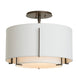 Hubbardton Forge - One Light Semi-Flush Mount - Exos - Dark Smoke- Union Lighting Luminaires Decor