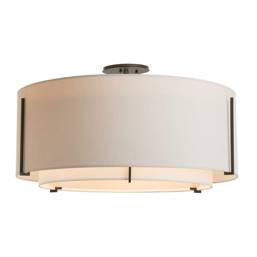 Hubbardton Forge - Three Light Semi-Flush Mount - Exos - Dark Smoke- Union Lighting Luminaires Decor