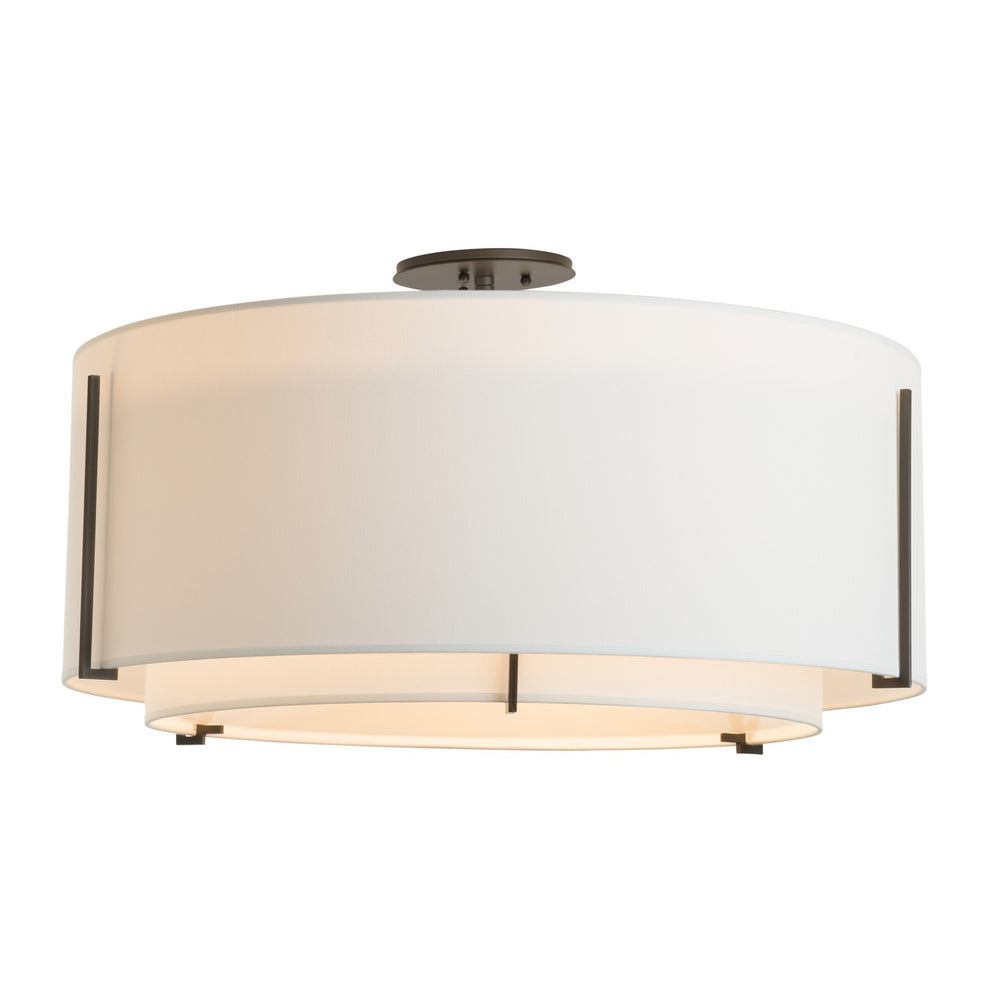 Hubbardton Forge - Three Light Semi-Flush Mount - Exos - Dark Smoke- Union Lighting Luminaires Decor