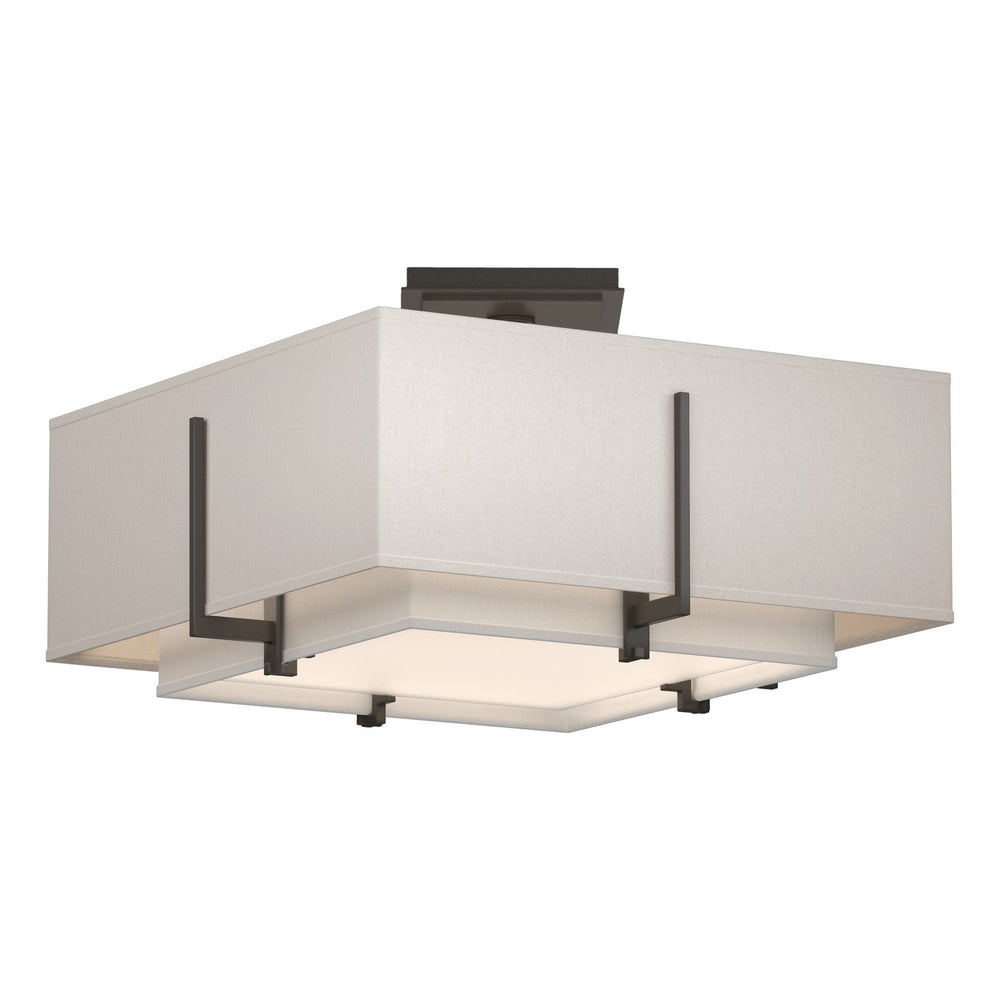 Hubbardton Forge - Two Light Semi-Flush Mount - Exos - Dark Smoke- Union Lighting Luminaires Decor