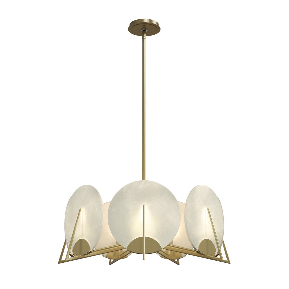 Hubbardton Forge - Seven Light Pendant - Callisto - Modern Brass- Union Lighting Luminaires Decor