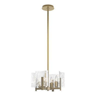 Hubbardton Forge - Four Light Semi-Flush/Pendant - Arc - Modern Brass- Union Lighting Luminaires Decor