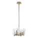 Hubbardton Forge - Four Light Semi-Flush/Pendant - Arc - Modern Brass- Union Lighting Luminaires Decor