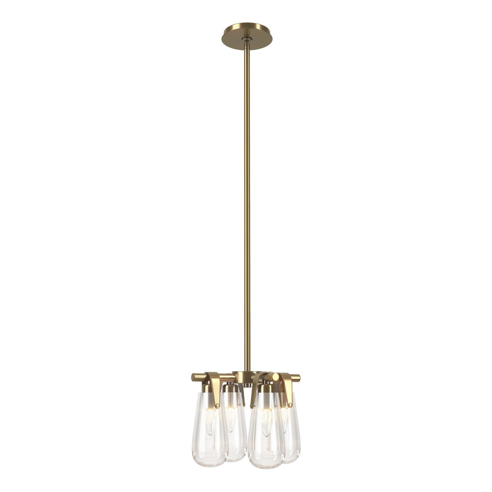 Hubbardton Forge - Four Light Semi-Flush/Pendant - Eos - Modern Brass- Union Lighting Luminaires Decor