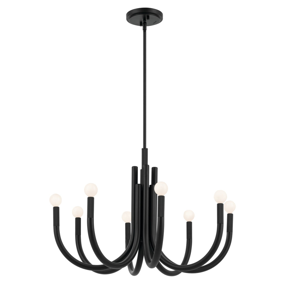 Kichler Canada - Eight Light Chandelier - Odensa - Black- Union Lighting Luminaires Decor
