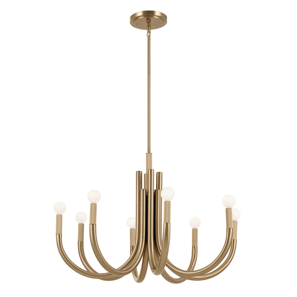 Kichler Canada - Eight Light Chandelier - Odensa - Champagne Bronze- Union Lighting Luminaires Decor