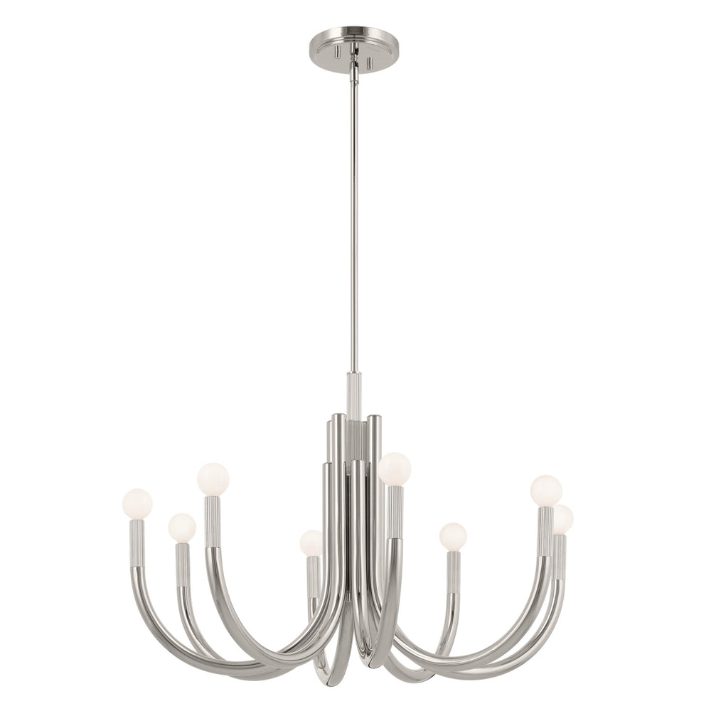 Kichler Canada - Eight Light Chandelier - Odensa - Polished Nickel- Union Lighting Luminaires Decor