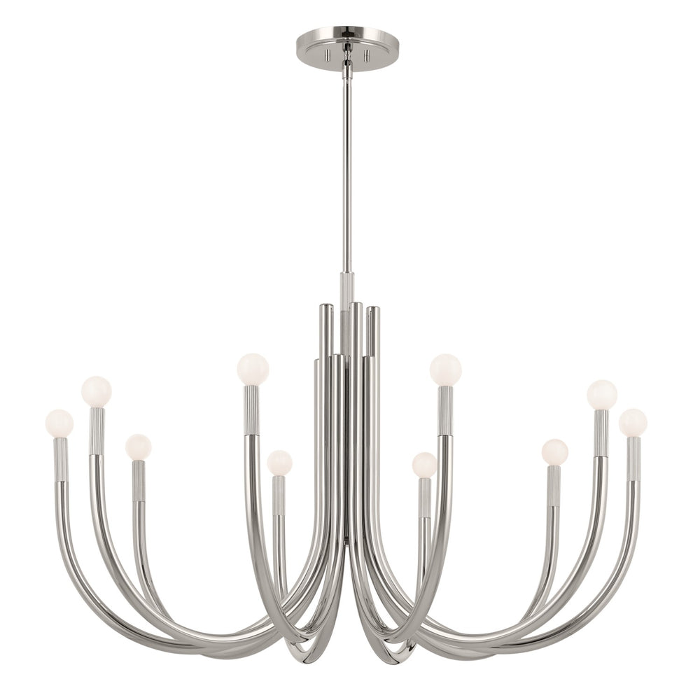 Kichler Canada - Ten Light Chandelier - Odensa - Polished Nickel- Union Lighting Luminaires Decor