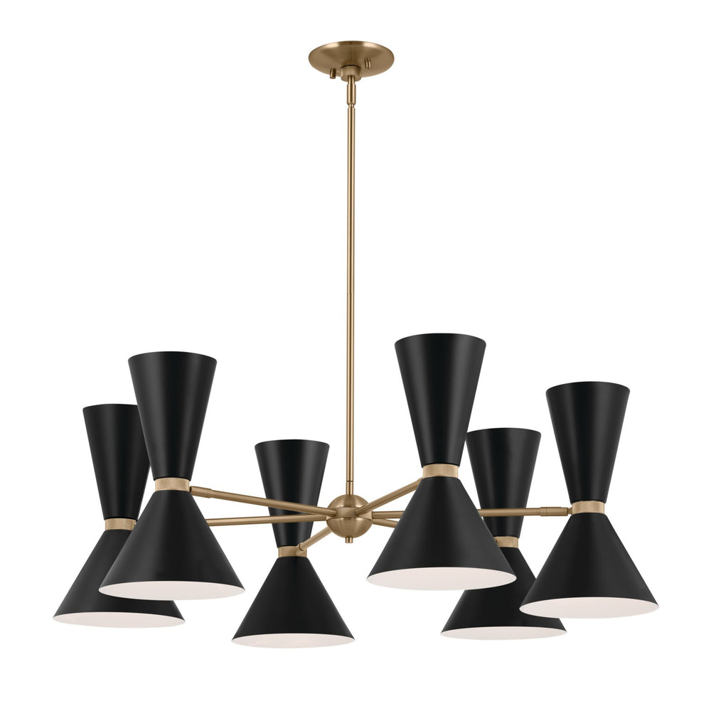 Kichler Canada - 12 Light Chandelier - Phix - Champagne Bronze- Union Lighting Luminaires Decor