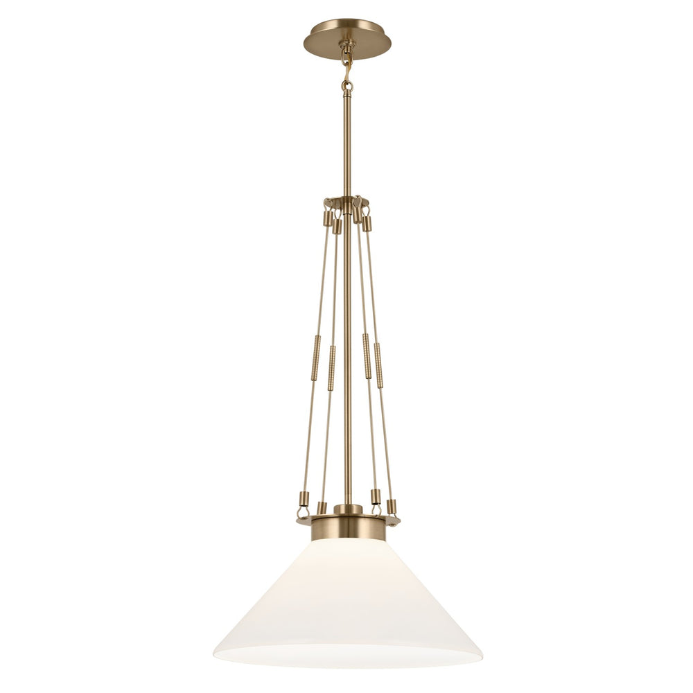 Kichler Canada - One Light Pendant - Albers - Champagne Bronze- Union Lighting Luminaires Decor