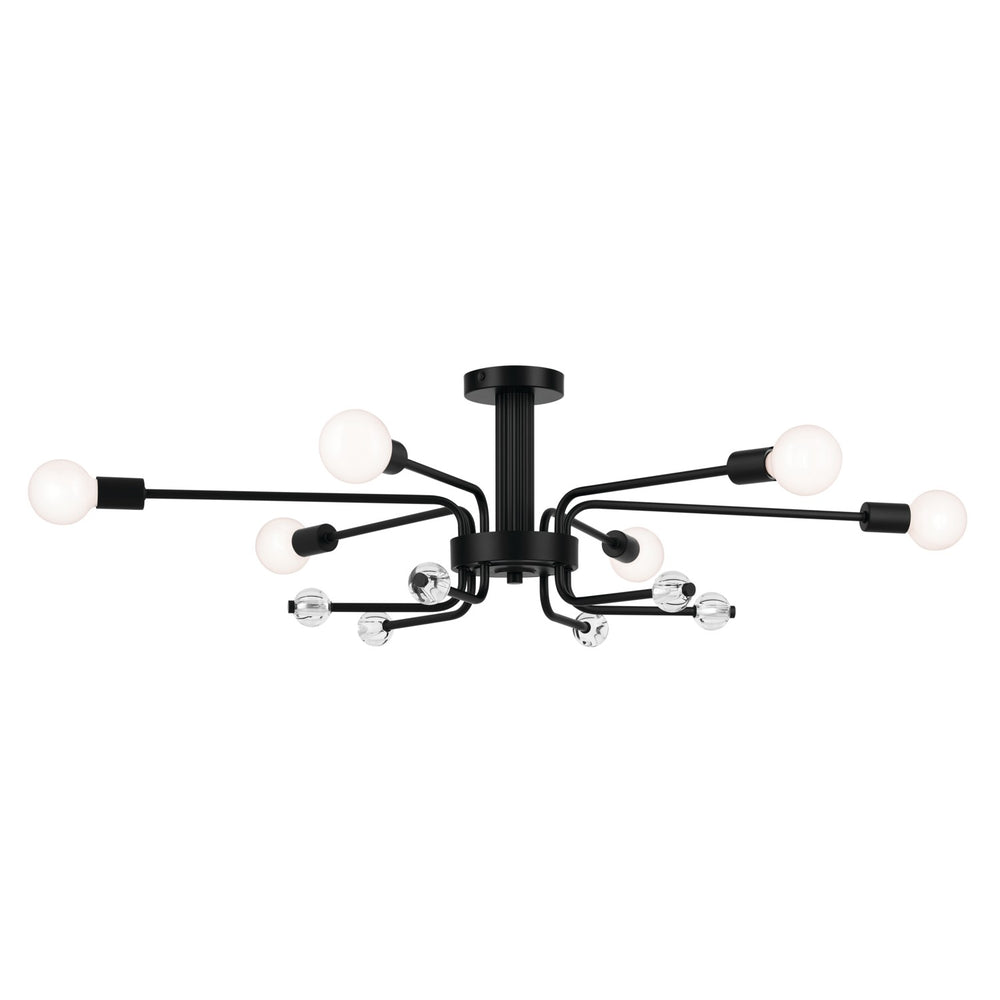 Kichler Canada - Six Light Semi Flush Mount - Ocala - Black- Union Lighting Luminaires Decor