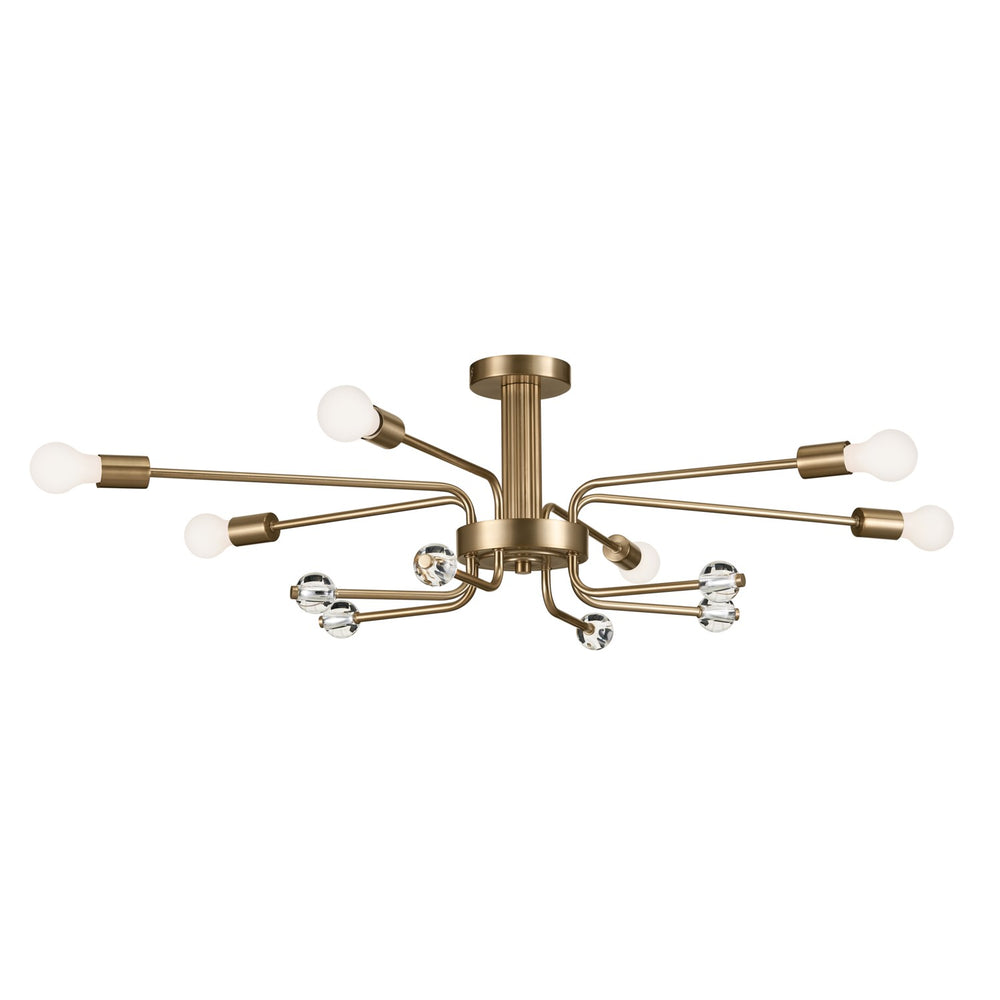 Kichler Canada - Six Light Semi Flush Mount - Ocala - Champagne Bronze- Union Lighting Luminaires Decor