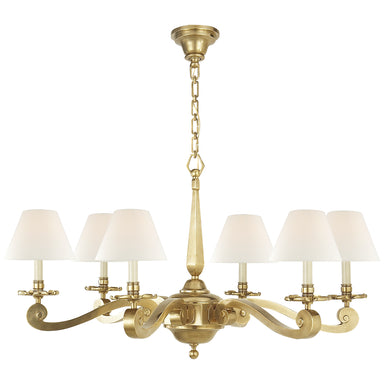 Visual Comfort Signature Canada - Six Light Chandelier - Myrna - Natural Brass- Union Lighting Luminaires Decor