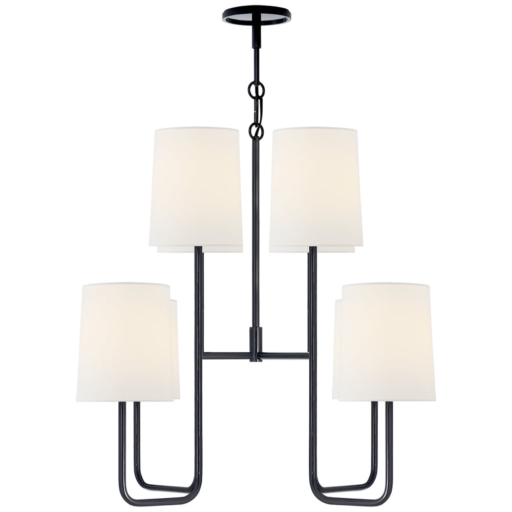 Visual Comfort Signature Canada - Eight Light Chandelier - Go lightly - Charcoal- Union Lighting Luminaires Decor