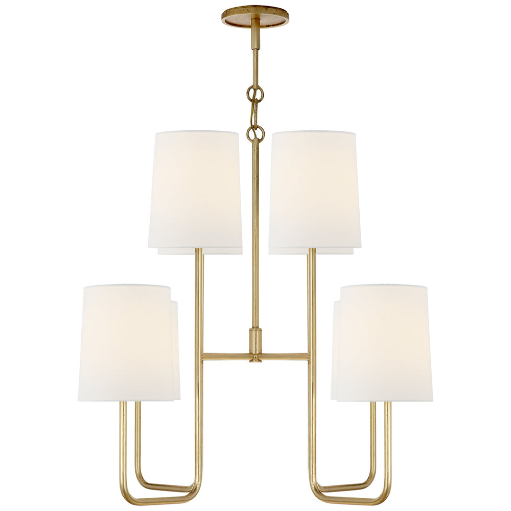 Visual Comfort Signature Canada - Eight Light Chandelier - Go lightly - Gild- Union Lighting Luminaires Decor