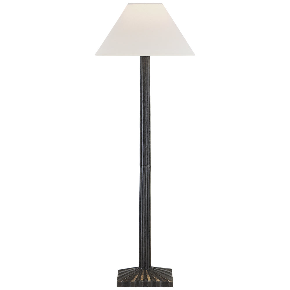 Visual Comfort Signature Canada - One Light Buffet Lamp - Strie - Aged Iron- Union Lighting Luminaires Decor