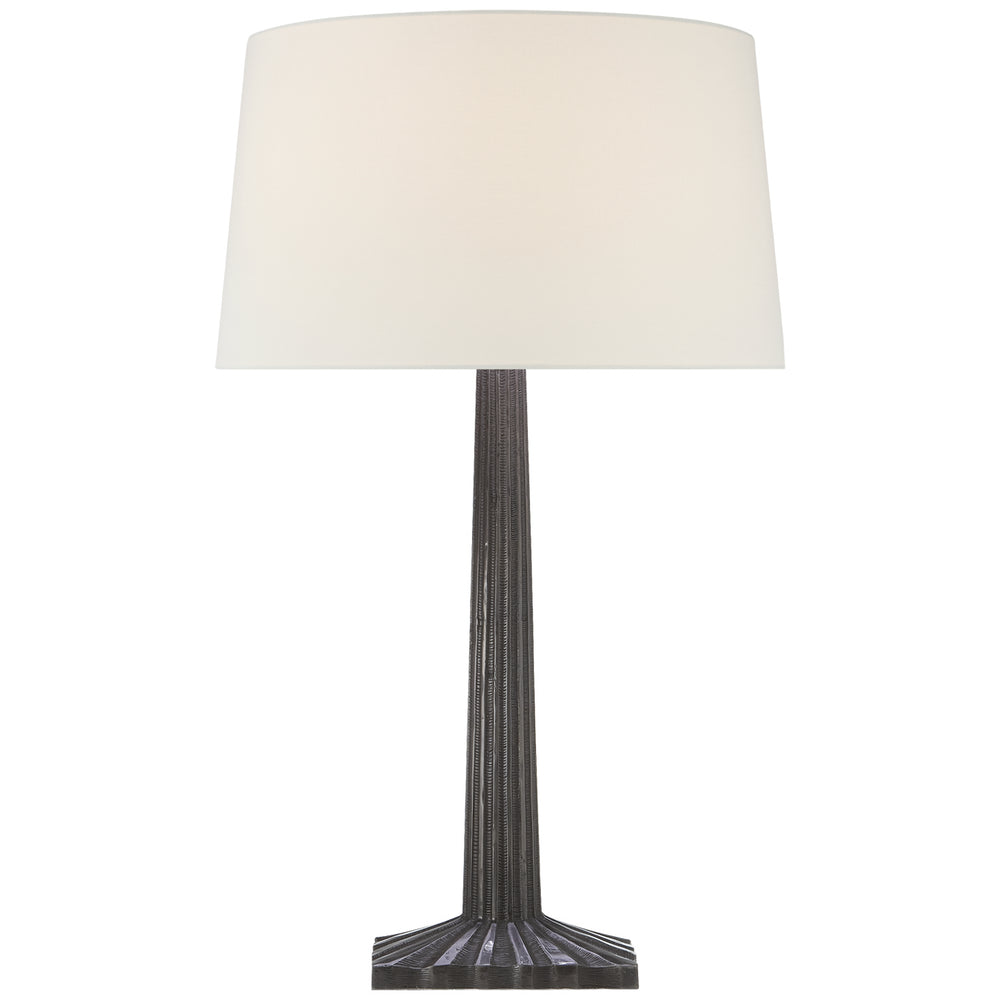 Visual Comfort Signature Canada - One Light Table Lamp - Strie - Aged Iron- Union Lighting Luminaires Decor