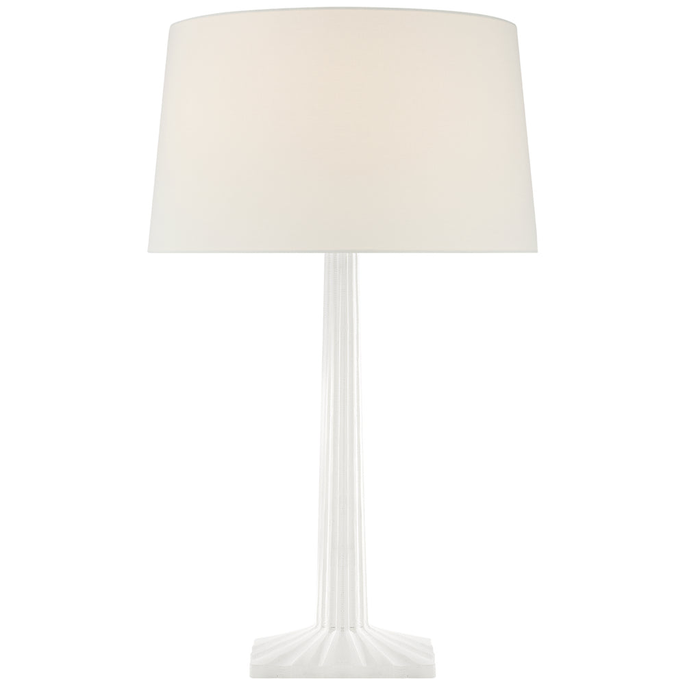 Visual Comfort Signature Canada - One Light Table Lamp - Strie - Plaster White- Union Lighting Luminaires Decor