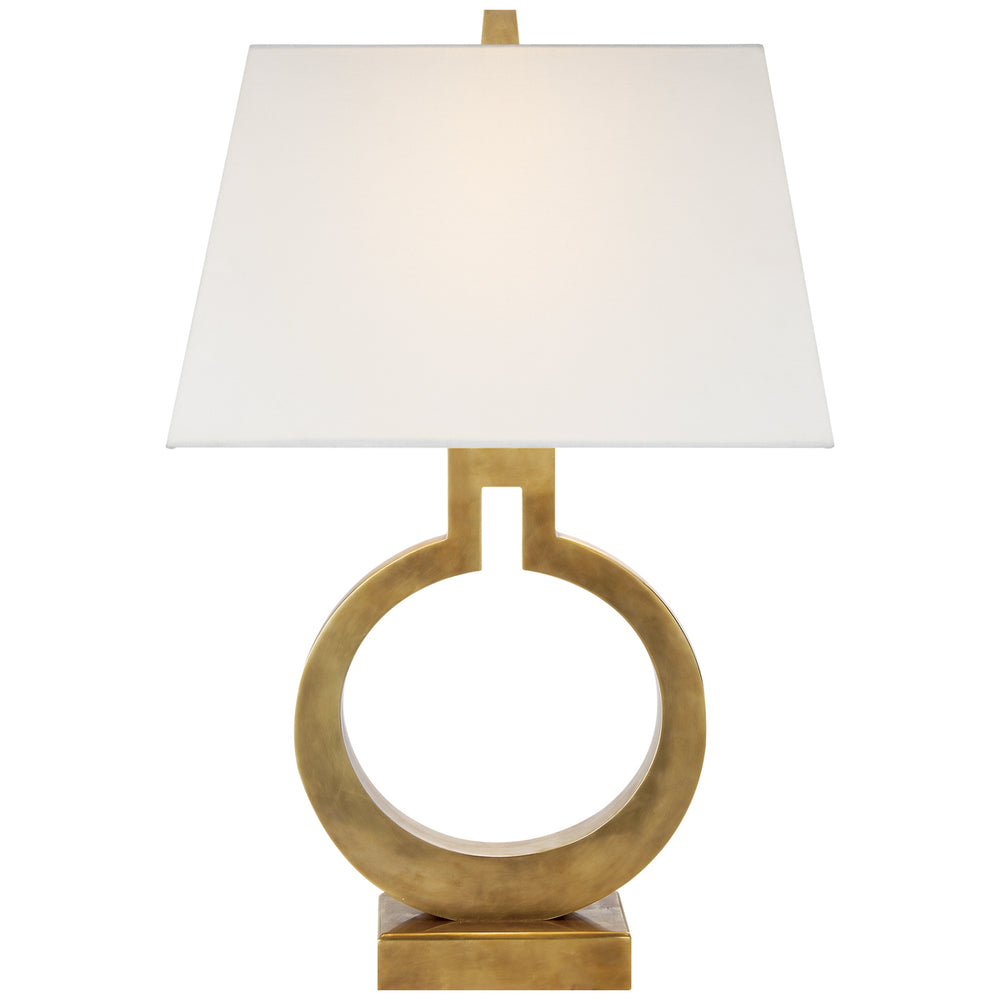 Visual Comfort Signature Canada - One Light Table Lamp - Ring - Antique-Burnished Brass- Union Lighting Luminaires Decor