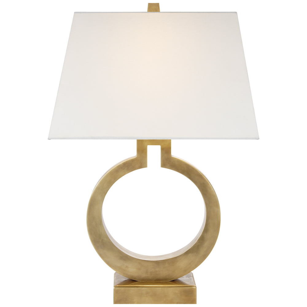 Visual Comfort Signature Canada - One Light Table Lamp - Ring - Antique-Burnished Brass- Union Lighting Luminaires Decor
