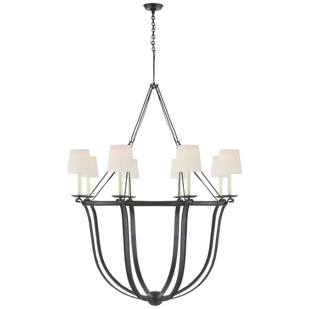 Visual Comfort Signature Canada - Eight Light Chandelier - Lancaster - Aged Iron- Union Lighting Luminaires Decor