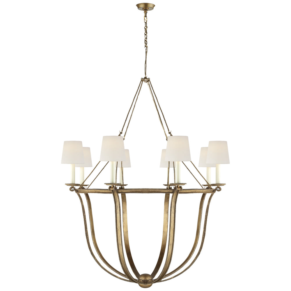 Visual Comfort Signature Canada - Eight Light Chandelier - Lancaster - Gilded Iron- Union Lighting Luminaires Decor