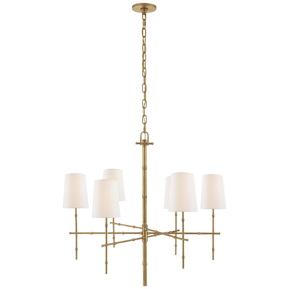 Visual Comfort Signature Canada - Six Light Chandelier - Grenol - Hand-Rubbed Antique Brass- Union Lighting Luminaires Decor