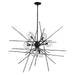 Hubbardton Forge - Six Light Pendant - Griffin - Black- Union Lighting Luminaires Decor