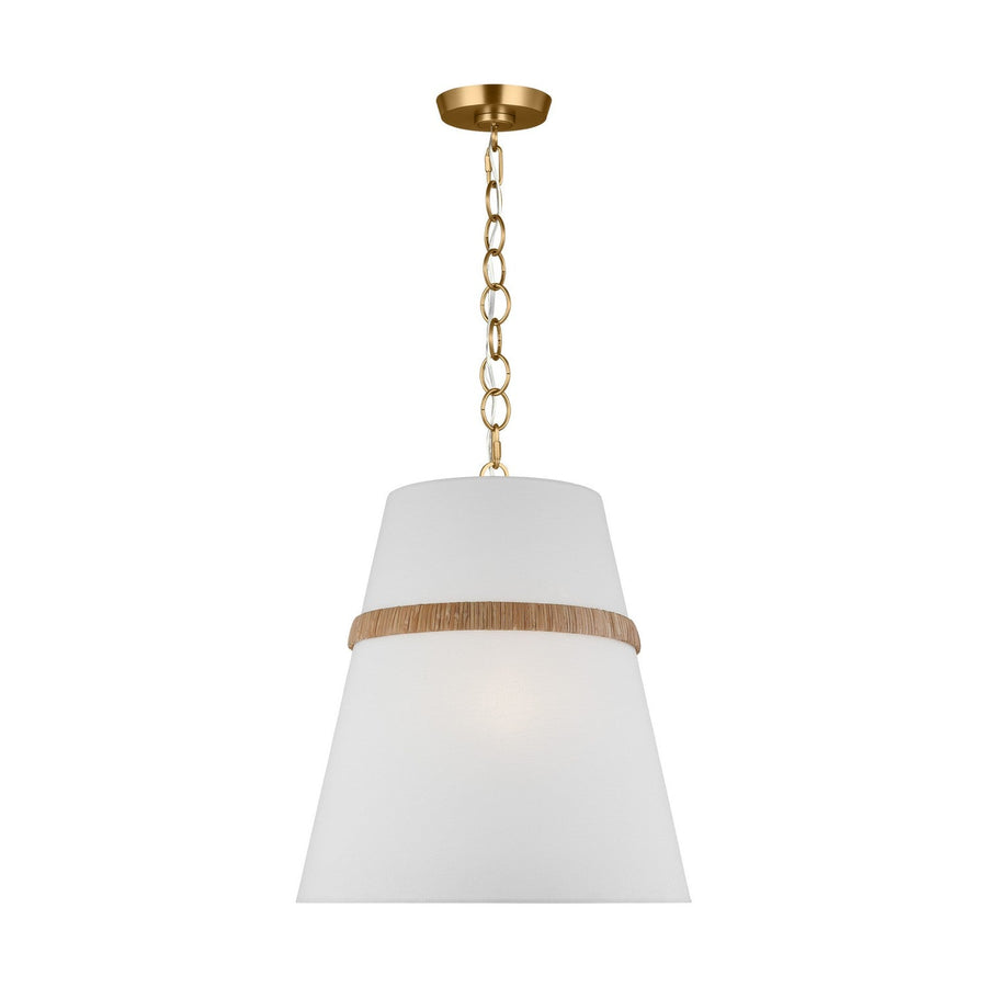 Visual Comfort Studio Canada - Three Light Pendant - Cordtlandt - rattan- Union Lighting Luminaires Decor