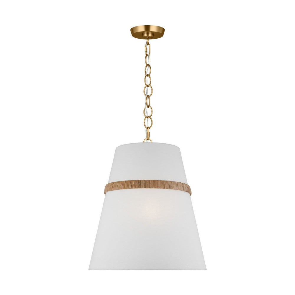 Visual Comfort Studio Canada - Three Light Pendant - Cordtlandt - rattan- Union Lighting Luminaires Decor