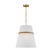 Visual Comfort Studio Canada - Three Light Pendant - Cordtlandt - rattan- Union Lighting Luminaires Decor