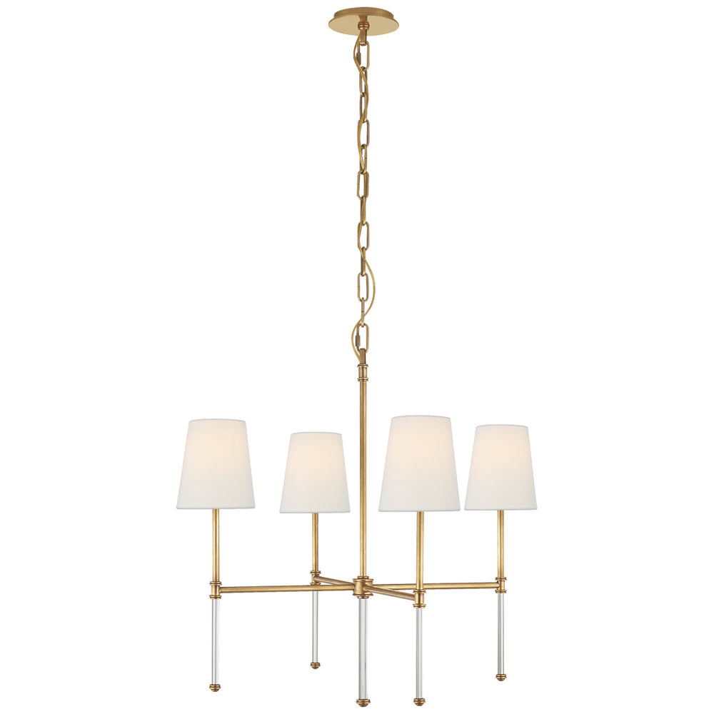 Visual Comfort Signature Canada - Four Light Chandelier - Camille - Hand-Rubbed Antique Brass- Union Lighting Luminaires Decor