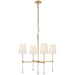 Visual Comfort Signature Canada - Four Light Chandelier - Camille - Hand-Rubbed Antique Brass- Union Lighting Luminaires Decor