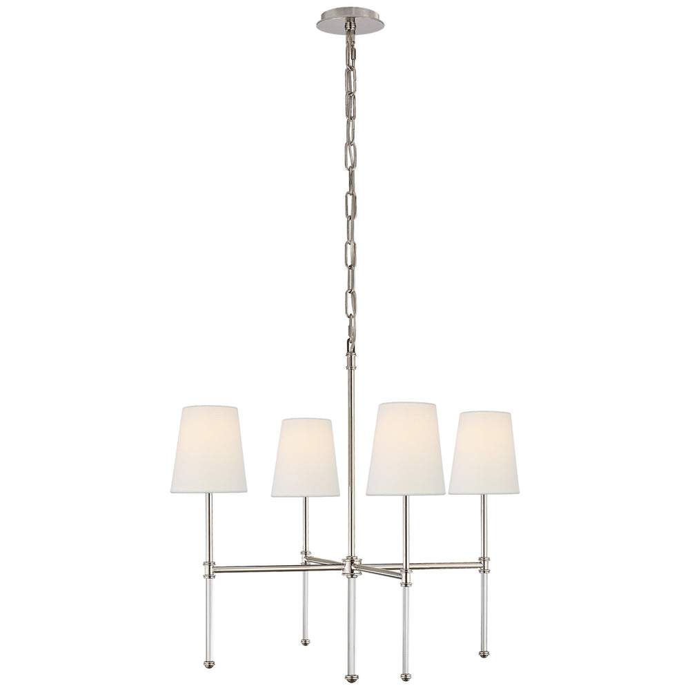 Visual Comfort Signature Canada - Four Light Chandelier - Camille - Polished Nickel- Union Lighting Luminaires Decor