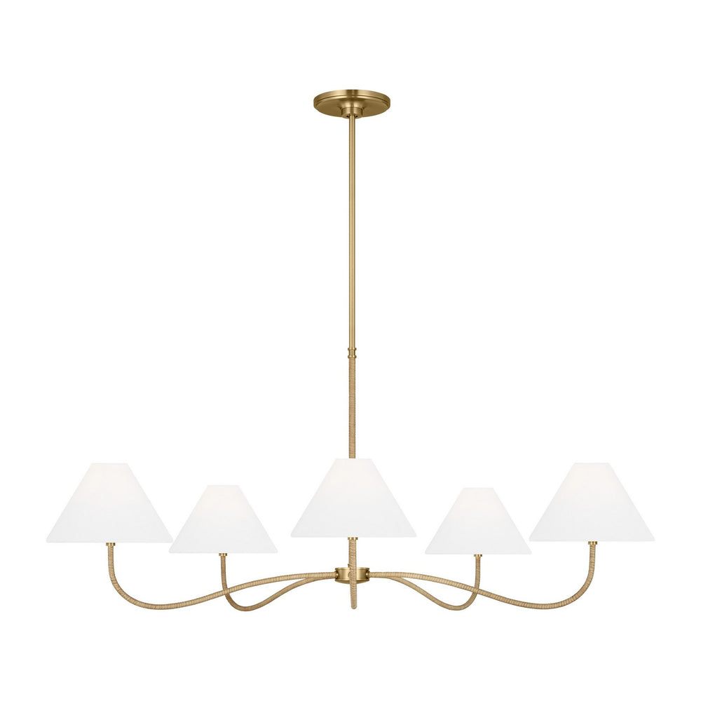 Visual Comfort Studio Canada - Five Light Chandelier - Laguna - Burnished Brass- Union Lighting Luminaires Decor