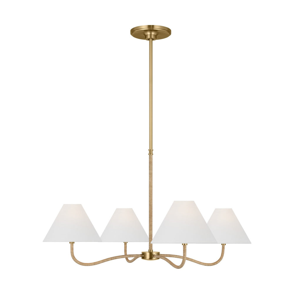 Visual Comfort Studio Canada - Four Light Chandelier - Laguna - Burnished Brass- Union Lighting Luminaires Decor