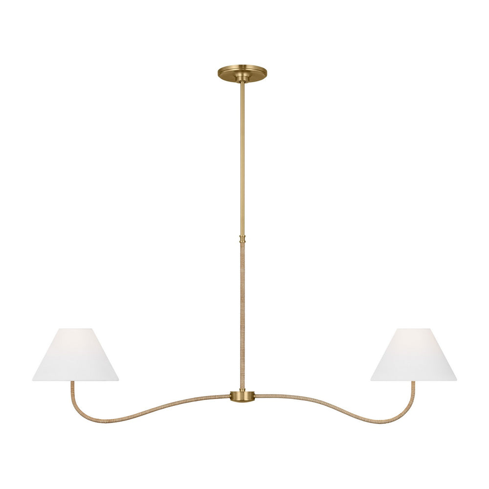 Visual Comfort Studio Canada - Two Light Linear Chandelier - Laguna - Burnished Brass- Union Lighting Luminaires Decor