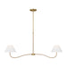 Visual Comfort Studio Canada - Two Light Linear Chandelier - Laguna - Burnished Brass- Union Lighting Luminaires Decor