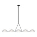 Visual Comfort Studio Canada - Five Light Linear Chandelier - Nido - Midnight Black- Union Lighting Luminaires Decor