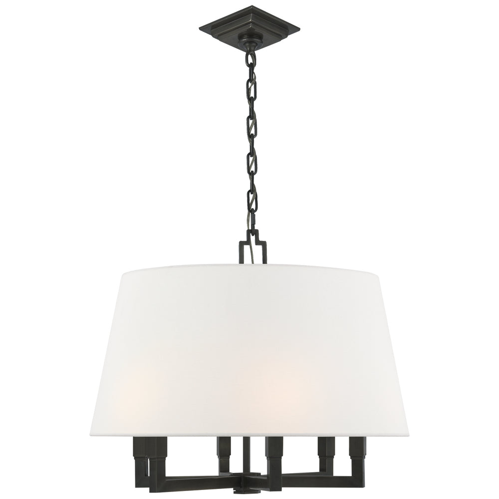 Visual Comfort Signature Canada - Six Light Hanging Lantern - Square Tube - Bronze- Union Lighting Luminaires Decor