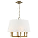 Visual Comfort Signature Canada - Six Light Hanging Lantern - Square Tube - Hand-Rubbed Antique Brass- Union Lighting Luminaires Decor