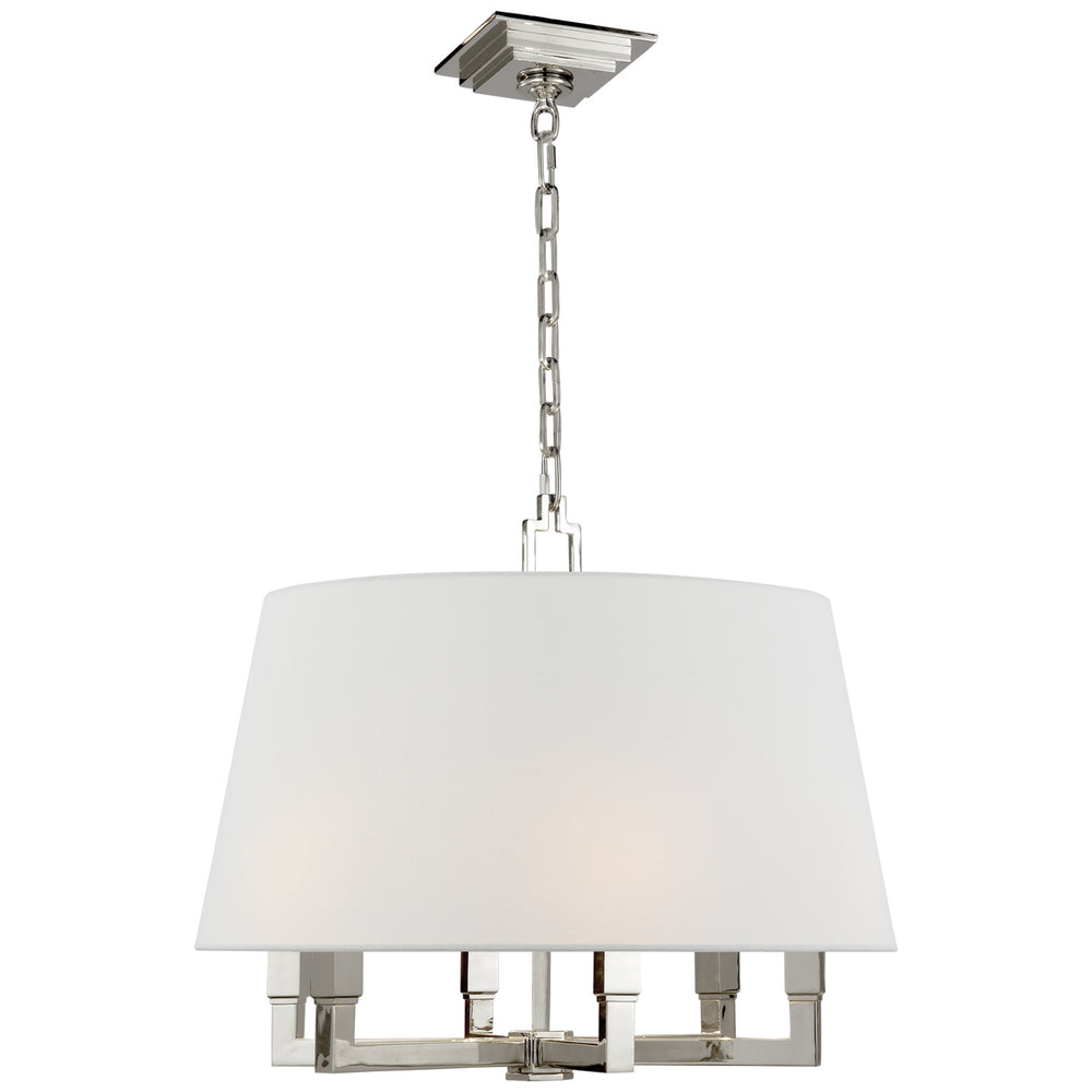 Visual Comfort Signature Canada - Six Light Hanging Lantern - Square Tube - Polished Nickel- Union Lighting Luminaires Decor