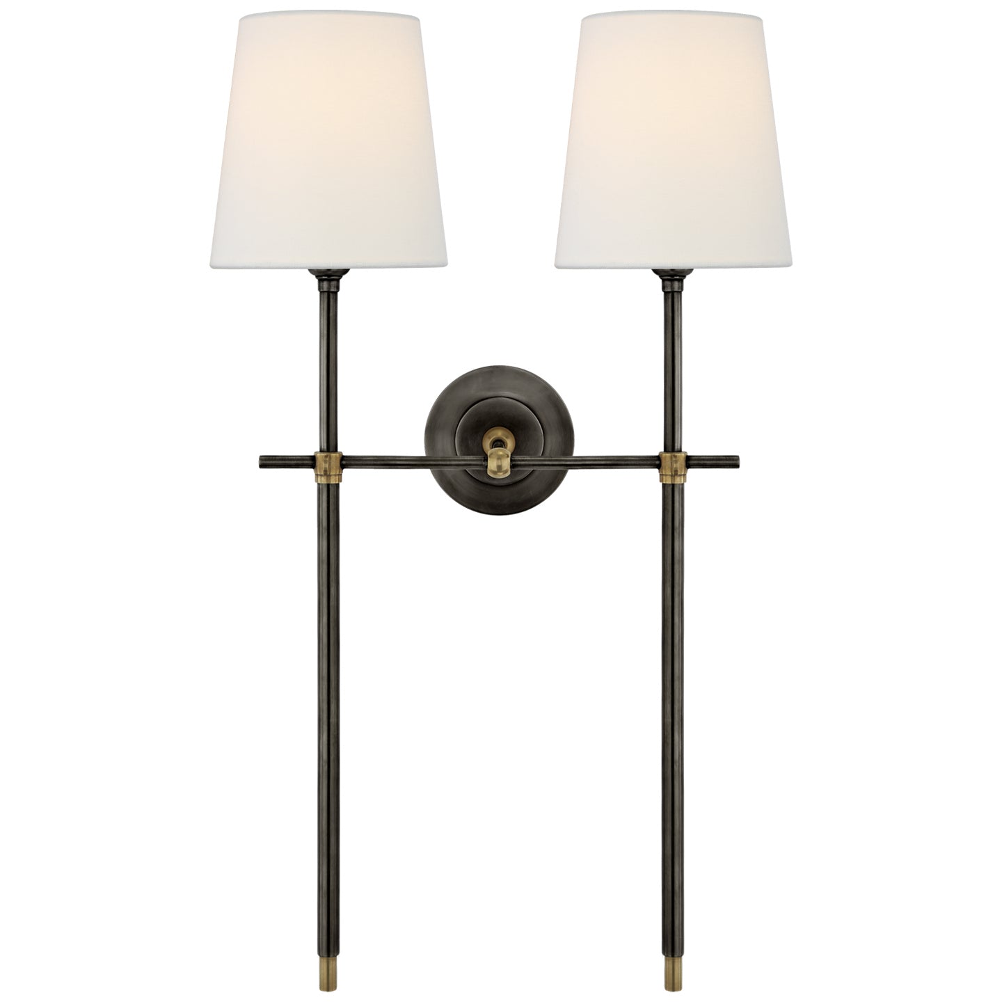 Visual Comfort Signature Canada - Two Light Wall Sconce - Bryant - Bronze and Hand-Rubbed Antique Brass- Union Lighting Luminaires Decor