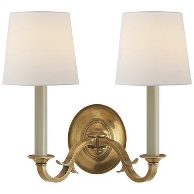 Visual Comfort Signature Canada - Two Light Wall Sconce - Channing - Hand-Rubbed Antique Brass- Union Lighting Luminaires Decor