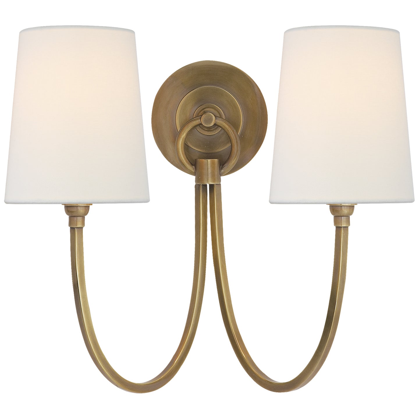Visual Comfort Signature Canada - Two Light Wall Sconce - Reed - Hand-Rubbed Antique Brass- Union Lighting Luminaires Decor